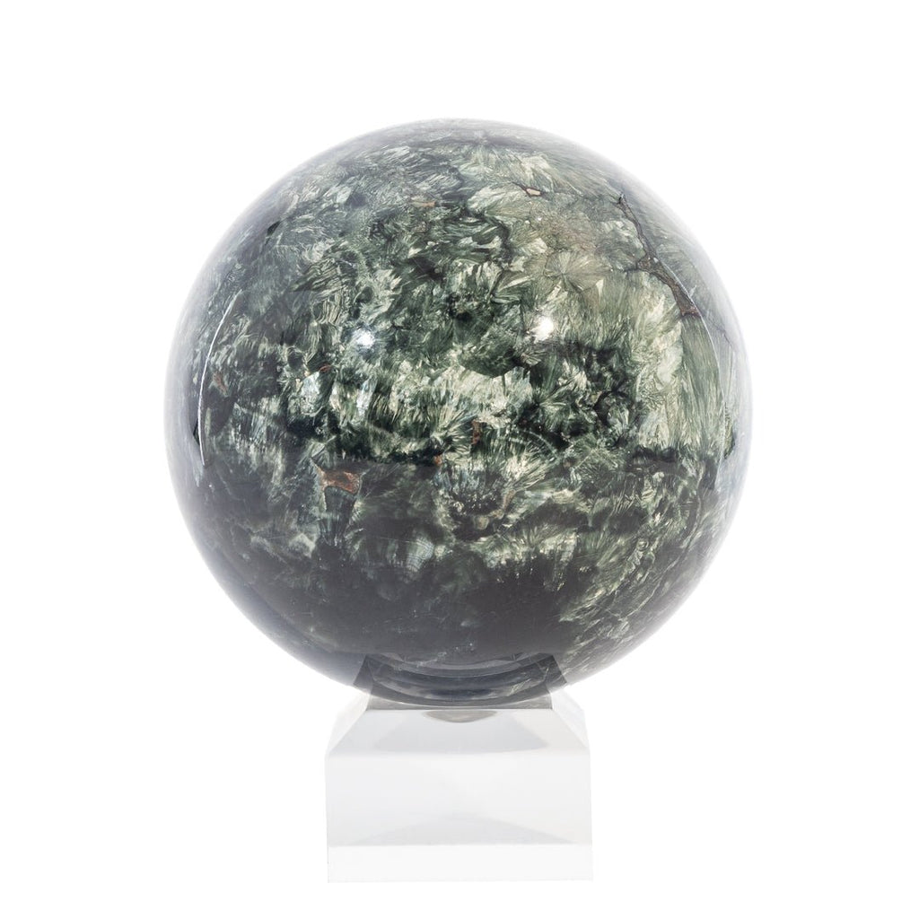 Clinochlore "Seraphinite" 3.3 inch 1.76 lb Polished Crystal Sphere - Russia - LLL-009 - Crystalarium