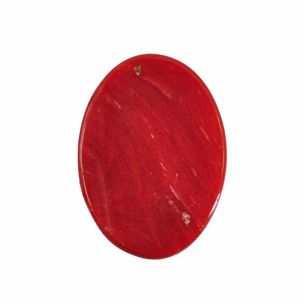 Red Coral 20.04 mm 15.28 carats Polished Oval Cabochon - Italy - EEV-047 - Crystalarium