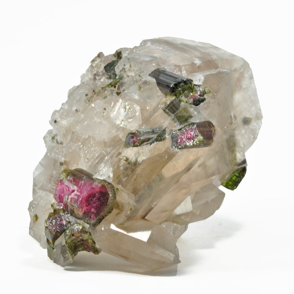 Watermelon Tourmaline in Quartz 3.8 inch 0.77 lbs Natural Crystal Cluster - Brazil - DDX-389 - Crystalarium