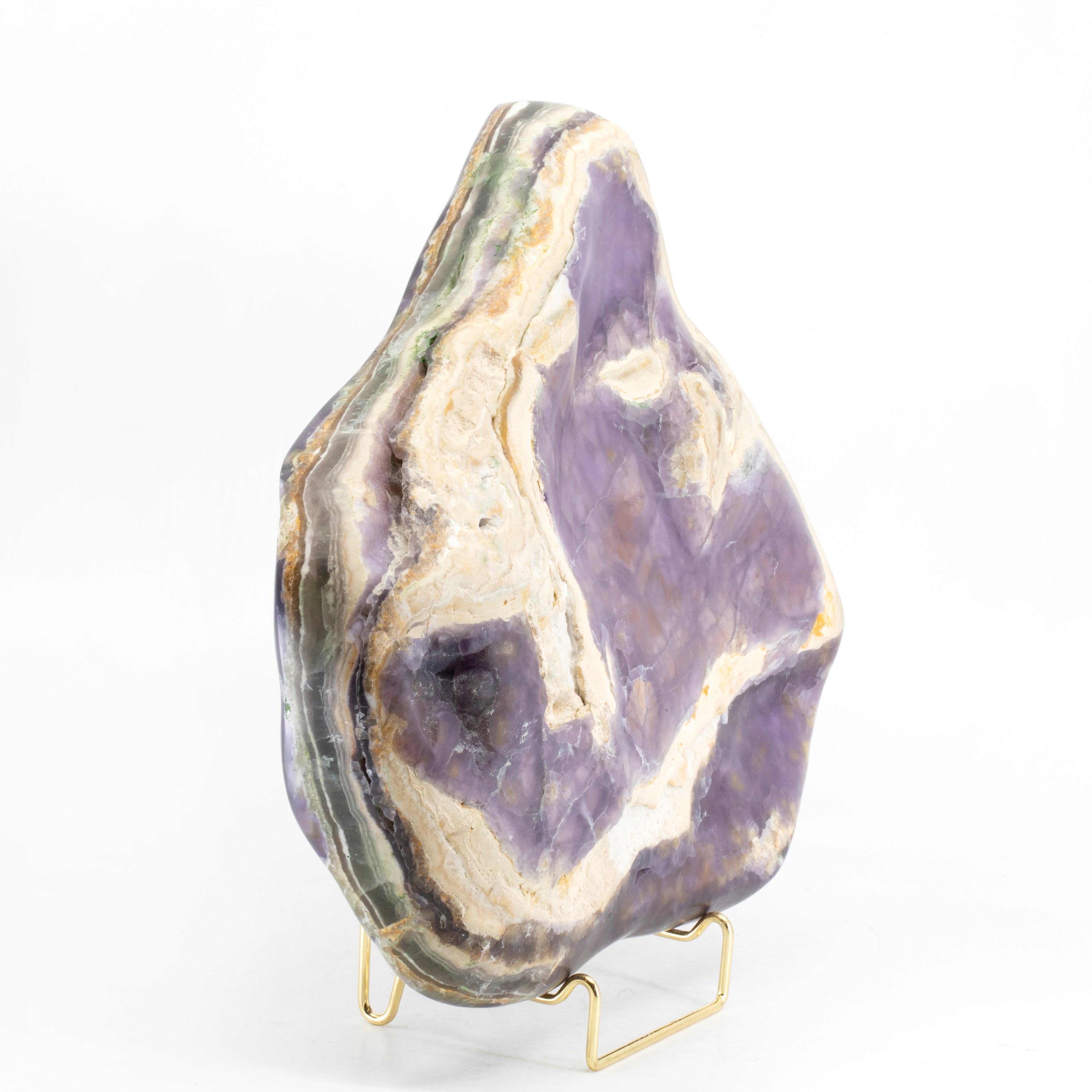 Fluorite over Barite 9 inch 10.6 lb Polished Freeform Crystal - China - DDH-070 - Crystalarium