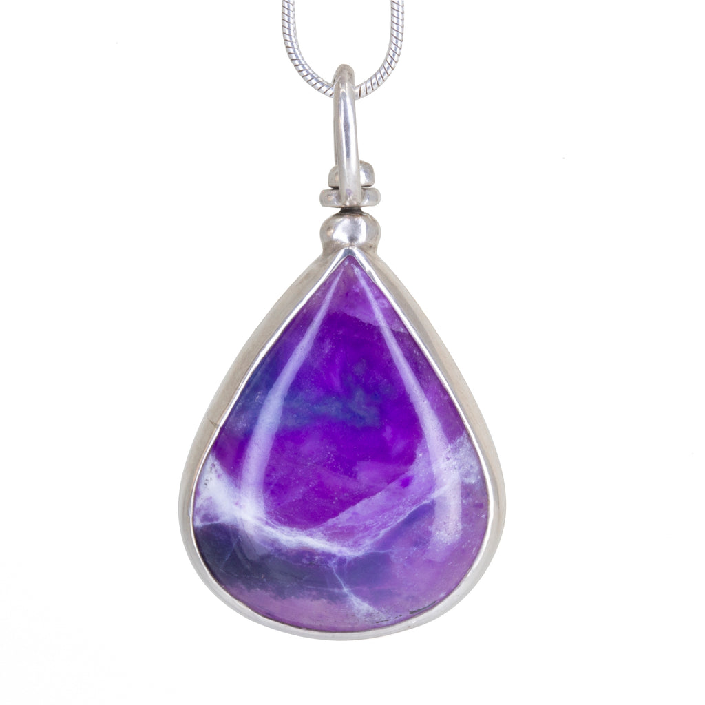 Sugilite 17.3carat Cabochon Handcrafted Sterling Silver Pendant - DDO-223 - Crystalarium