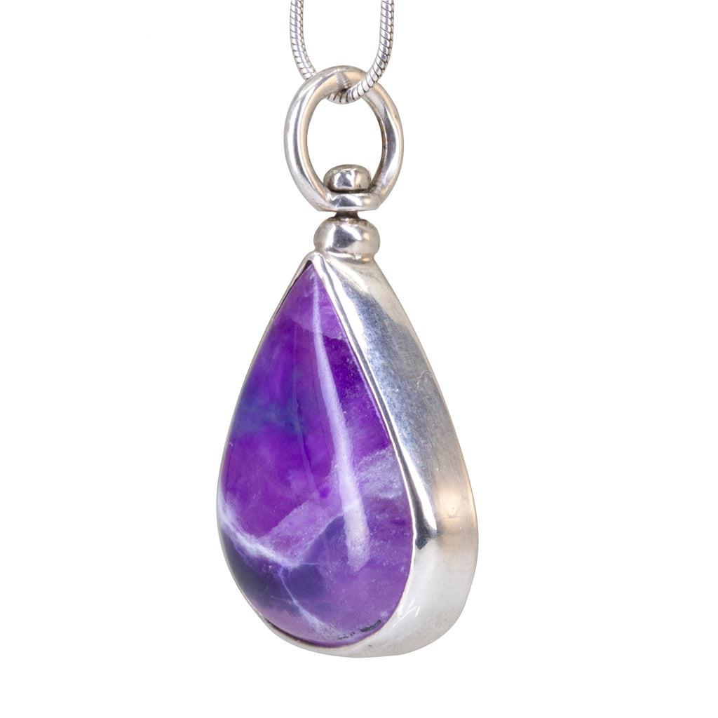 Sugilite 17.3carat Cabochon Handcrafted Sterling Silver Pendant - DDO-223 - Crystalarium