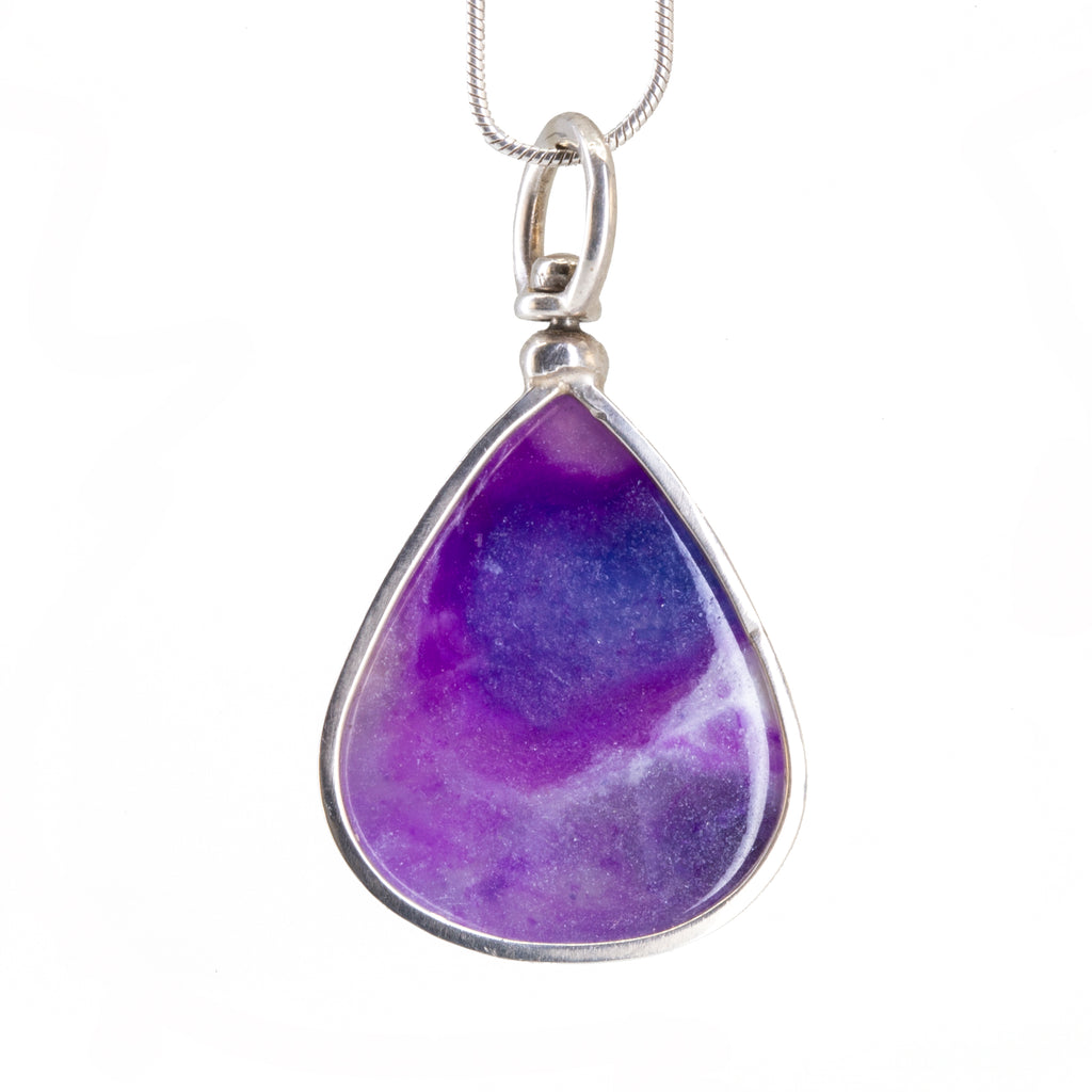 Sugilite 17.3carat Cabochon Handcrafted Sterling Silver Pendant - DDO-223 - Crystalarium