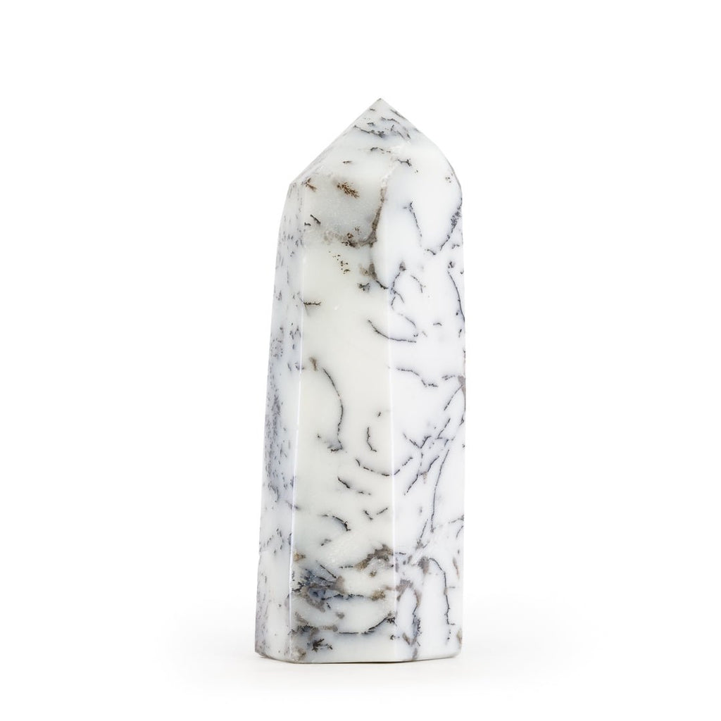 Dendritic Opal 6.25 Inch 1.45lb Polished Crystal Tower - Madagascar - KKH-256 - Crystalarium