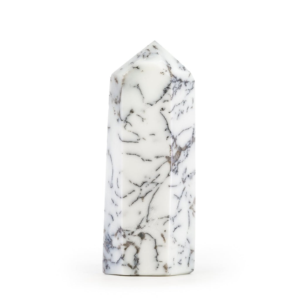Dendritic Opal 6.25 Inch 1.45lb Polished Crystal Tower - Madagascar - KKH-256 - Crystalarium