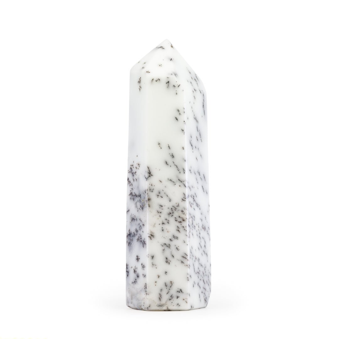 Dendritic Opal 6.8 Inch 1.43lb Polished Crystal Tower - Madagascar - KKH-257 - Crystalarium