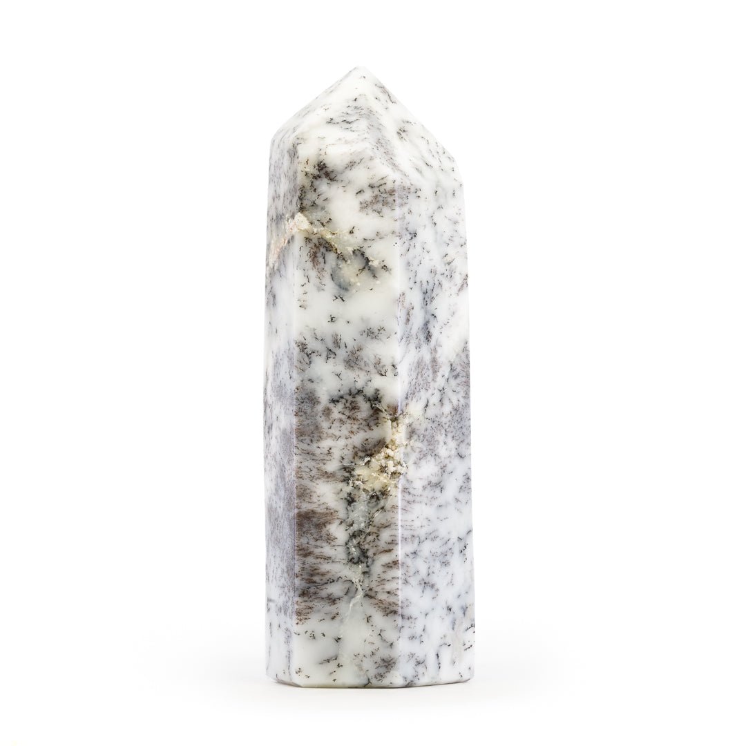 Dendritic Opal 7 Inch 1.88lb Polished Crystal Tower - Madagascar - KKH-258 - Crystalarium