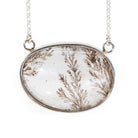Dendritic Quartz 31 carat Handcrafted Sterling Silver Necklace - HHO-165 - Crystalarium
