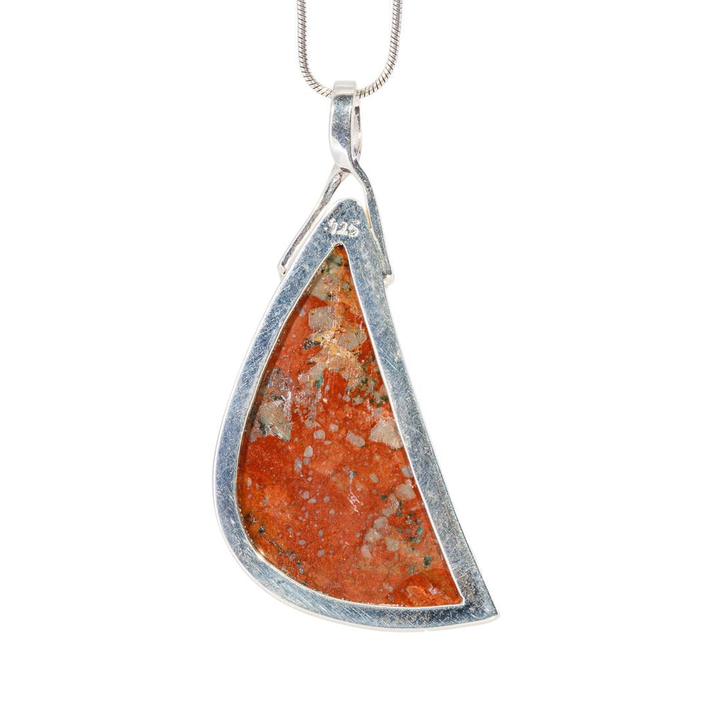 Druzy Chrysocolla 23.5 Carat Freeform Handcrafted Sterling Silver Pendant - KKO-052 - Crystalarium