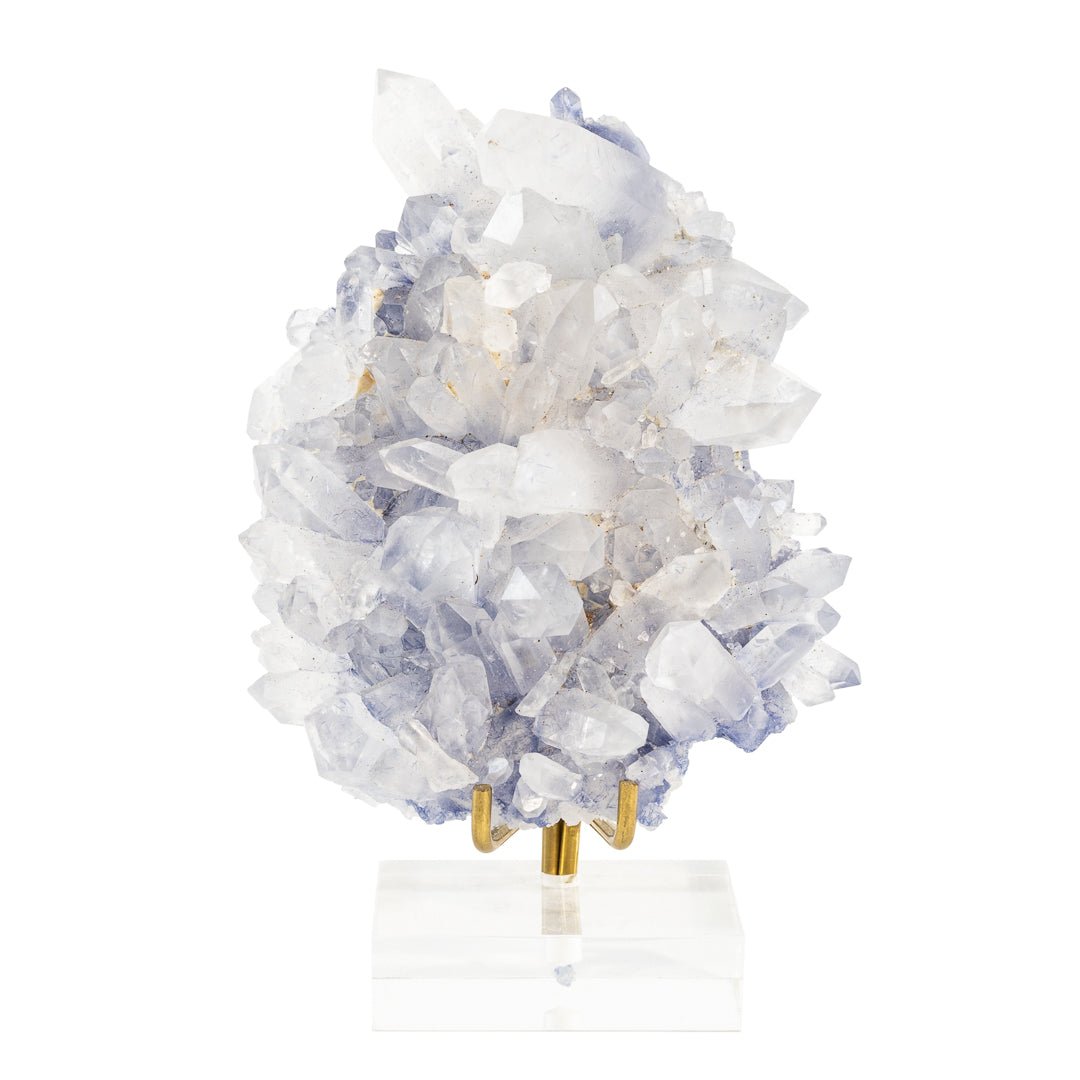 Dumortierite in Quartz 3.76 Inch 218.3 Gram Natural Crystal Cluster - Bahia, Brazil - JJX-418 - Crystalarium