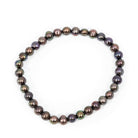 Chocolate Dyed Pearl 5mm Free Form Beaded Bracelet - LLW-018 - Crystalarium