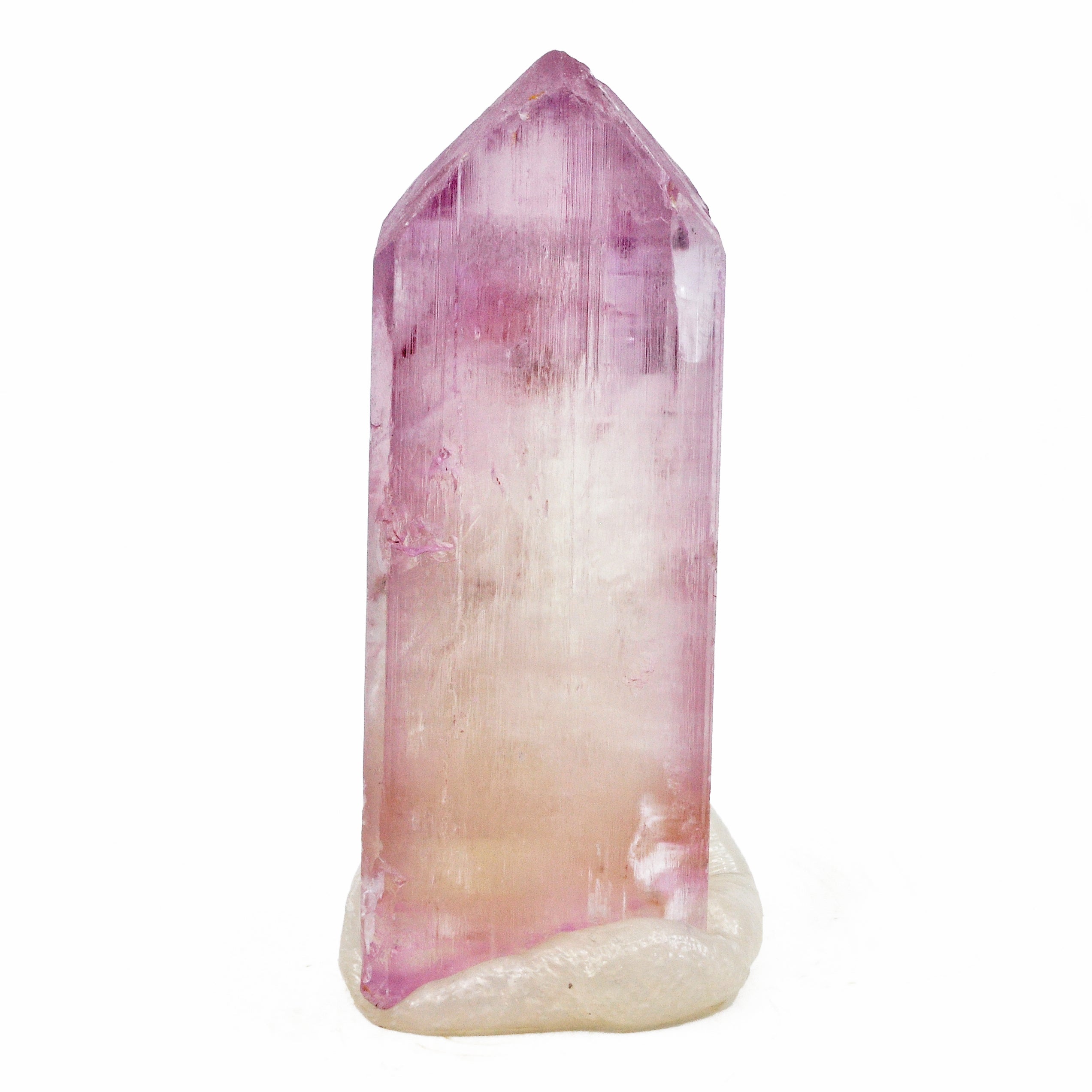 Large Kunzite 7.6 inch 3.9 lbs Natural Gem Crystal - VX-219 - Crystalarium