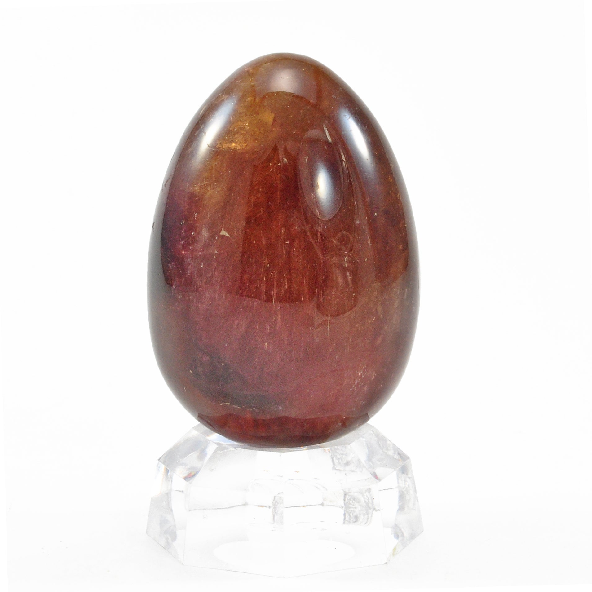 Rubelite and Yellow Tourmaline 2 inch 112 grams Polished Crystal Egg - Russia - FFL-061 - Crystalarium