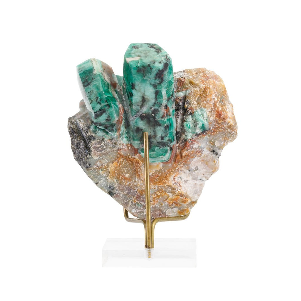 Emerald 4.9 inch 1.86 lb Polished Crystals in Matrix - Brazil - DDH-087 - Crystalarium