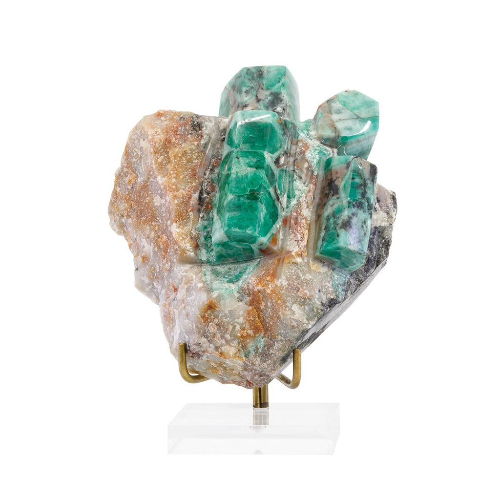 Emerald 4.9 inch 1.86 lb Polished Crystals in Matrix - Brazil - DDH-087 - Crystalarium