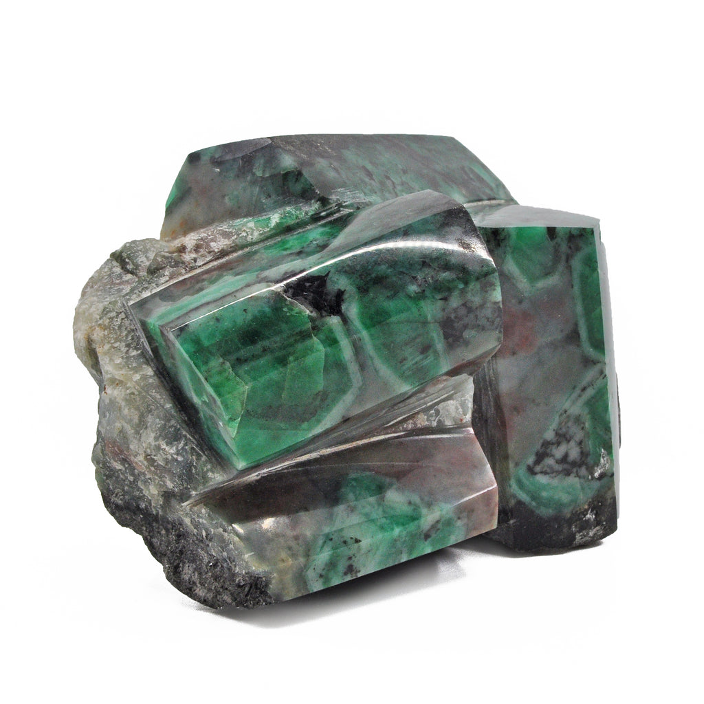 Emerald In Matrix 4.3 inch 1.72 lb Partial Polished Crystal Specimen - Brazil - BBH-026 - Crystalarium