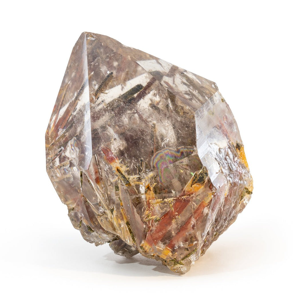 Epidote in Quartz 3.65 Inch 1.03lb Partial Polished Crystal - Brazil - GGX-072 - Crystalarium