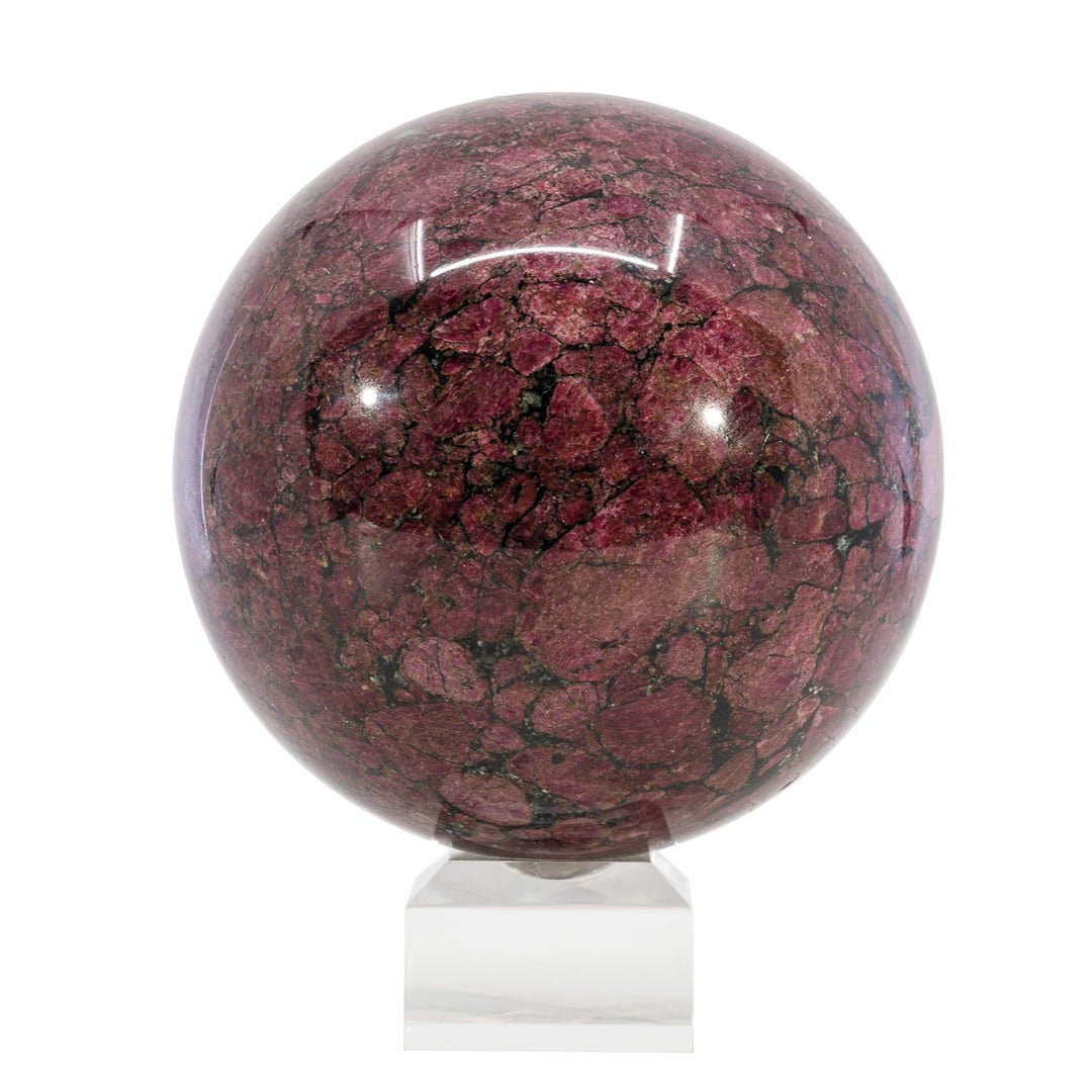 Eudialyte 3.9 Inch 3.39lb Polished Crystal Sphere - Russia - AAL-014 - Crystalarium