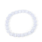 Faceted Blue Lace Agate 8mm Beaded Bracelet - KKW-029 - Crystalarium