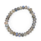 Faceted Labradorite 10mm Luxury Beaded Bracelet - LLW-004 - Crystalarium