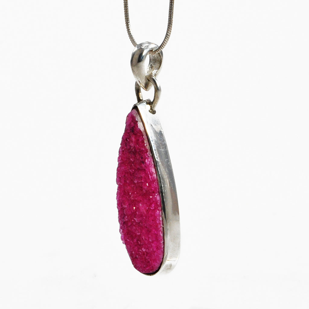 Druzy Cobalto Calcite 9.21ct Handcrafted Sterling Silver Pendant - EEO-271 - Crystalarium