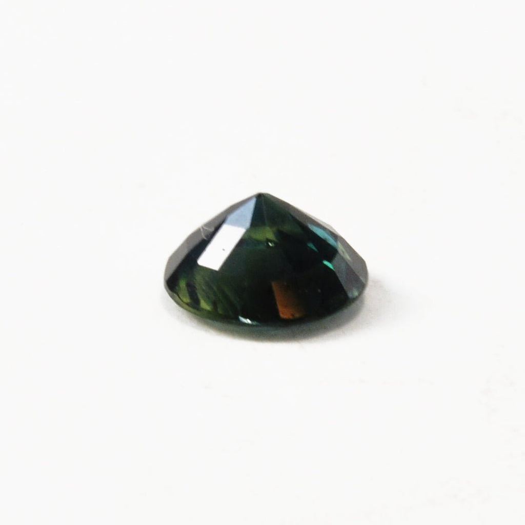 Blue Green Sapphire 1.29ct Round Faceted Gemstone - 1-370 - Crystalarium