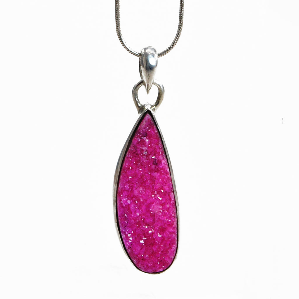 Druzy Cobalto Calcite 9.21ct Handcrafted Sterling Silver Pendant - EEO-271 - Crystalarium