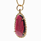 Rubelite Faceted 12.78ct 14k Gold Handcrafted Pendant - FFO-048 - Crystalarium