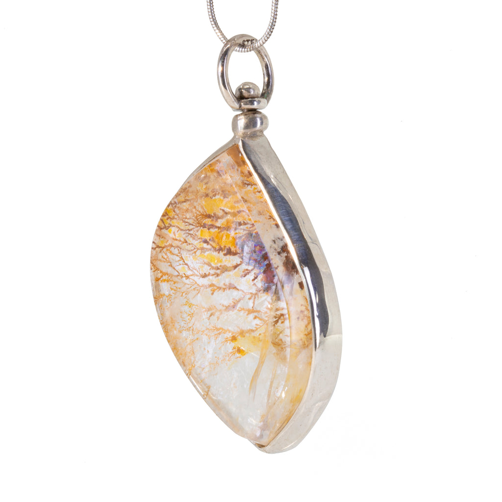 Dendritic Quartz 48.25 carat Sterling Silver Handcrafted Pendant - FFO-145 - Crystalarium