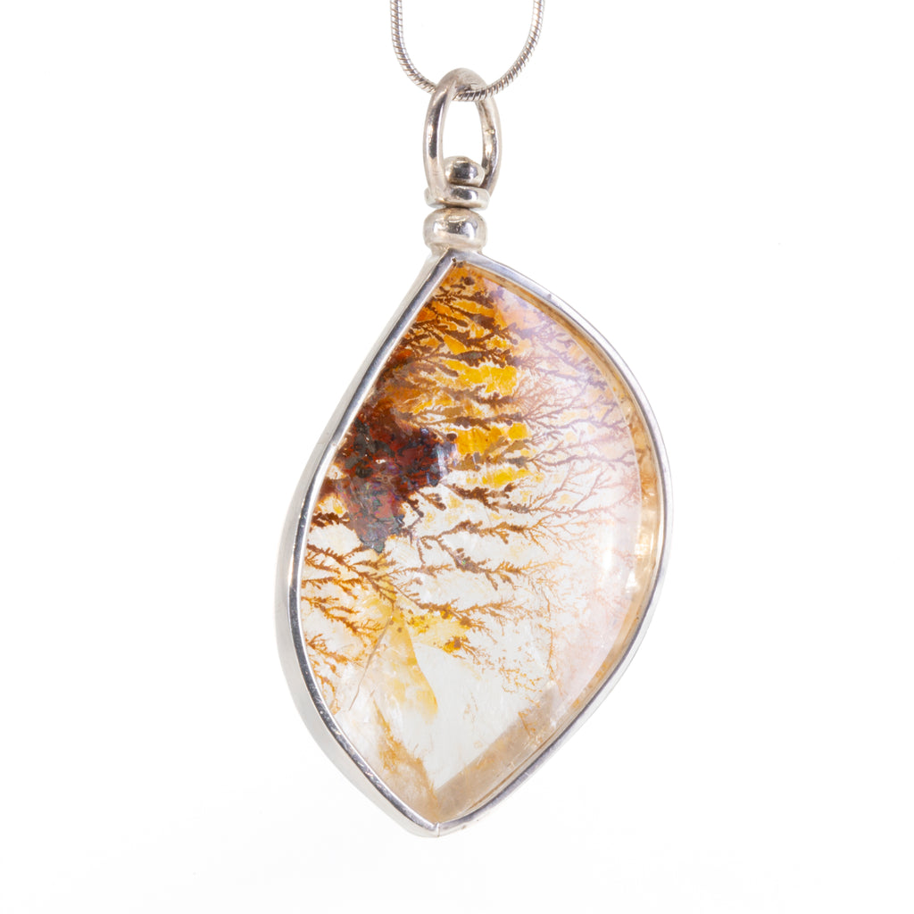 Dendritic Quartz 48.25 carat Sterling Silver Handcrafted Pendant - FFO-145 - Crystalarium