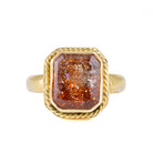 Tanzanian Sunstone 6 carat Handcrafted 14k Faceted Gemstone Ring - FFO-171 - Crystalarium
