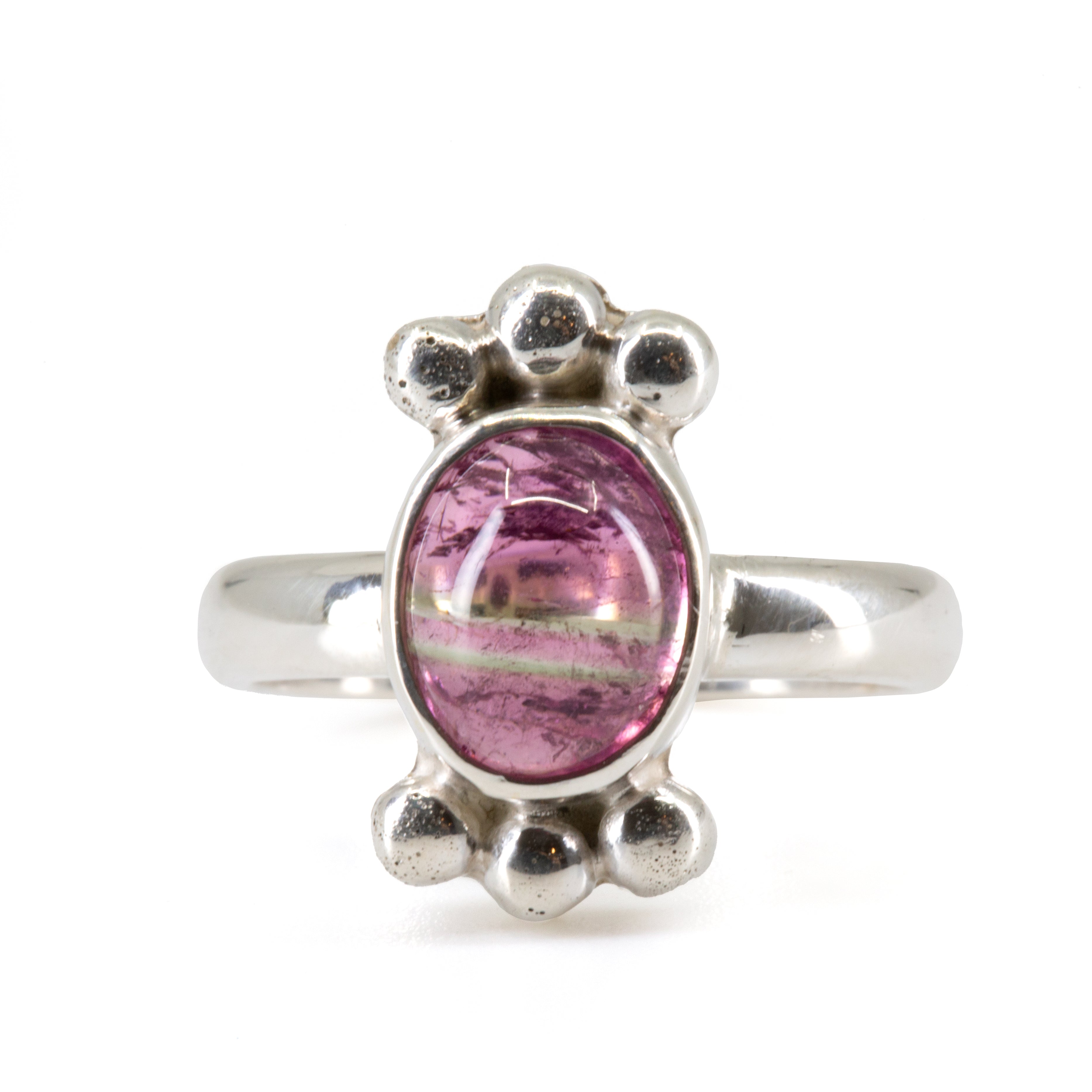 Pink Tourmaline 2.78 ct Sterling Silver Handcrafted Ring - FFO-204 - Crystalarium