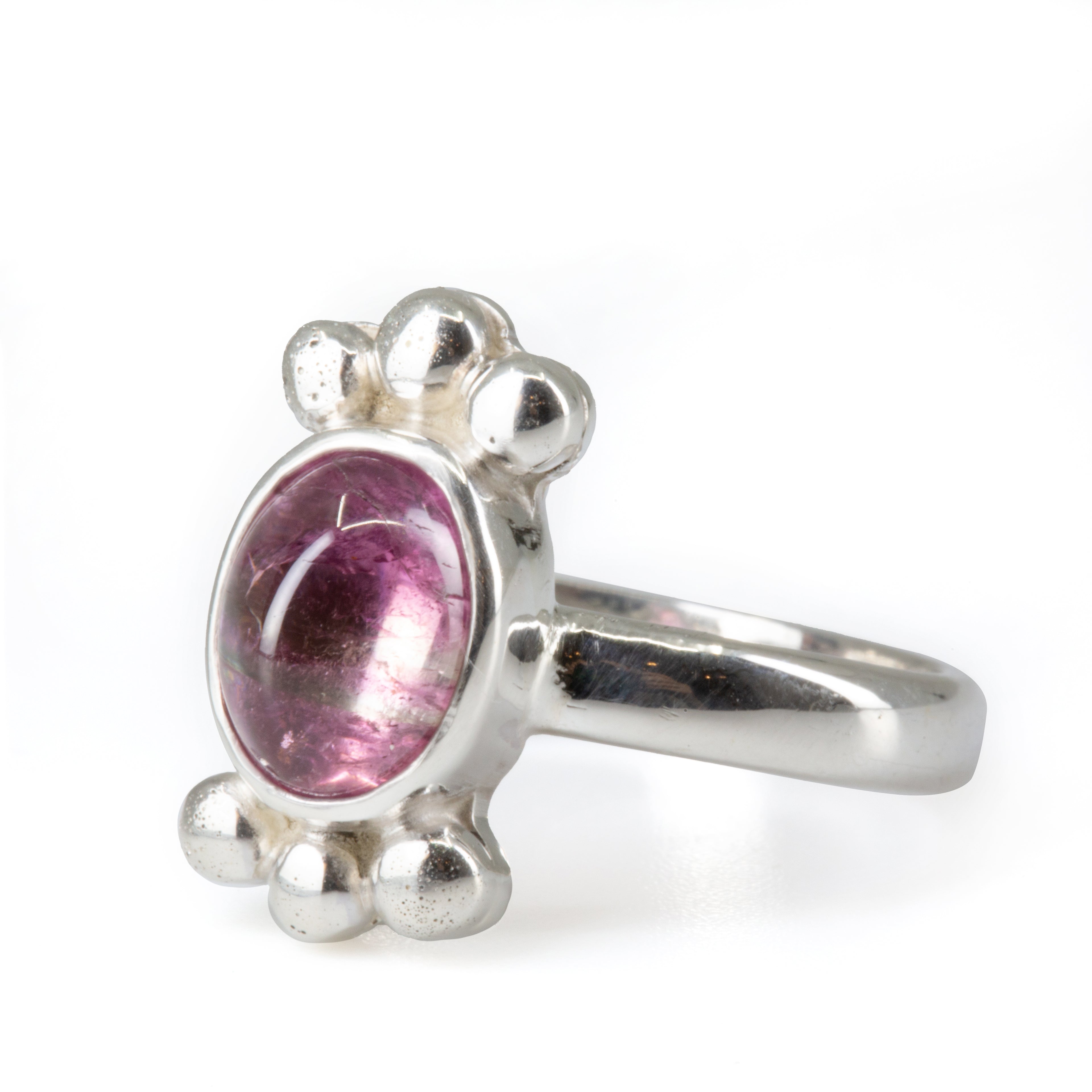 Pink Tourmaline 2.78 ct Sterling Silver Handcrafted Ring - FFO-204 - Crystalarium