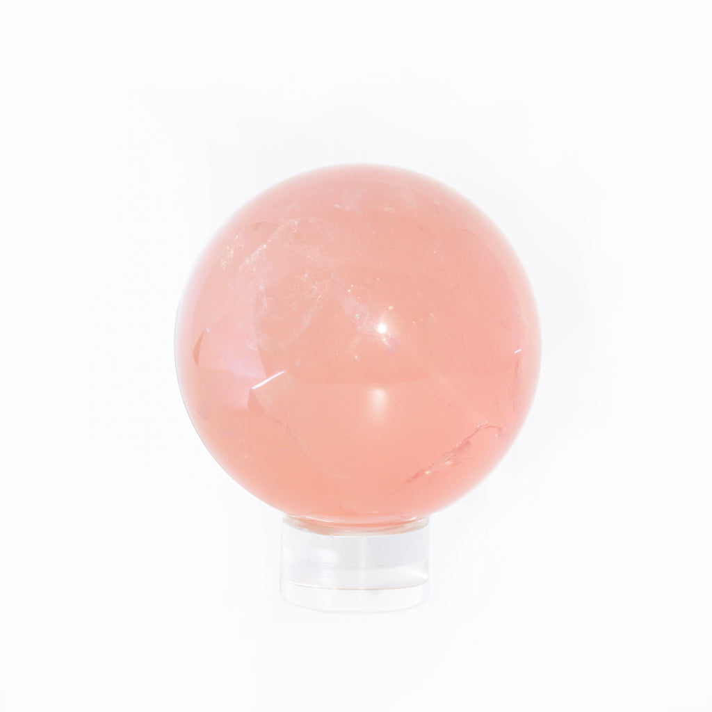 Star Rose Quartz 3.6 inch Polished Crystal Sphere - Madagascar - GGL-103 - Crystalarium