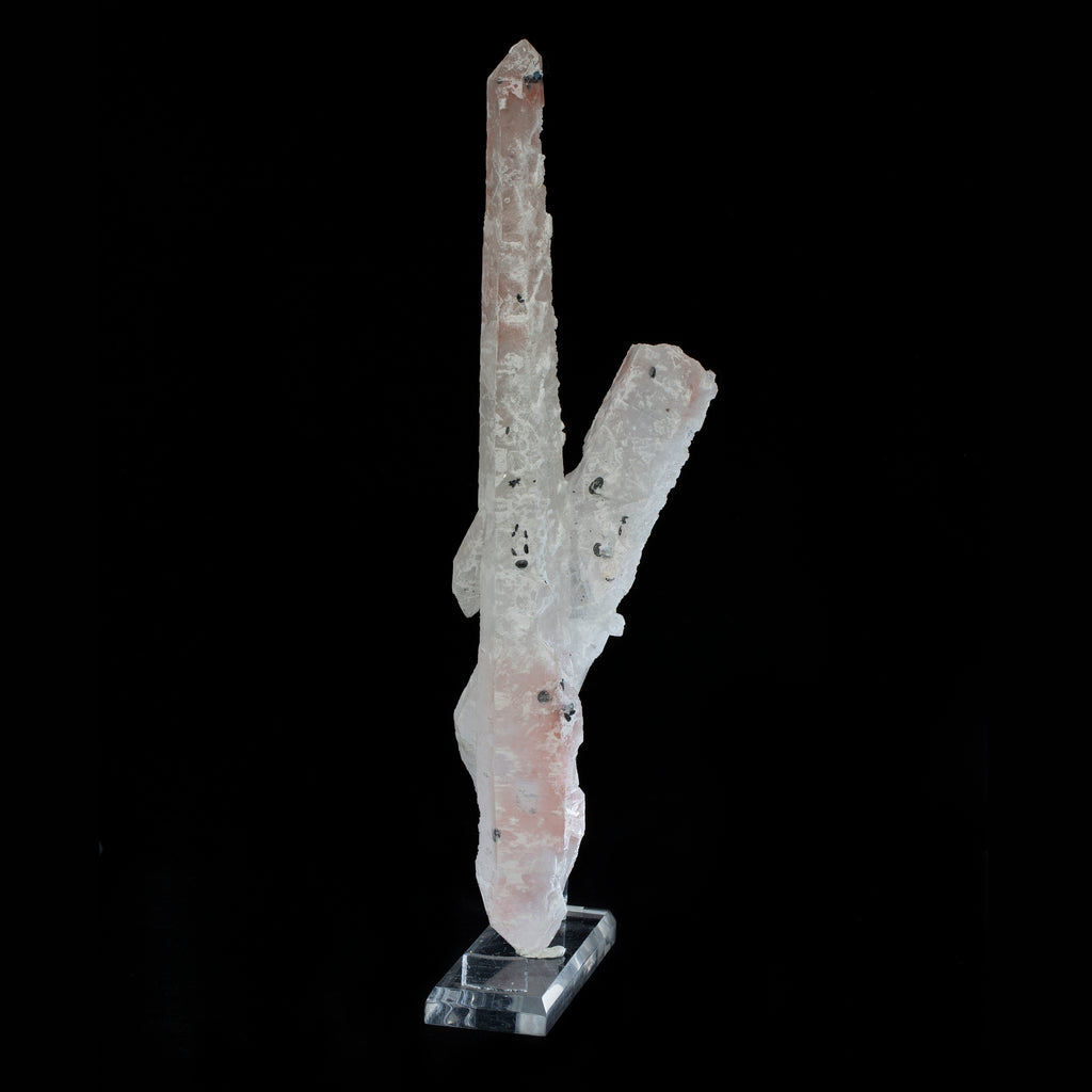 Pink Quartz with Hematite 11.5 inch Mongolian Natural Crystal Twin - China - GGX-096 - Crystalarium