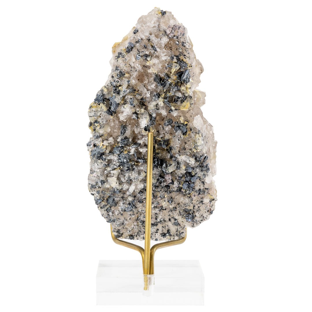 Rutile & Hematite in Quartz 4.4 in 214 Gram Natural Crystal Cluster - Brazil - GGX-056 - Crystalarium