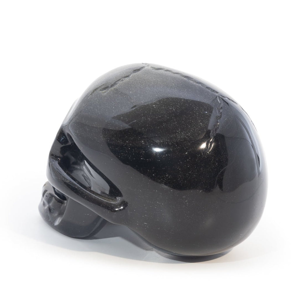 Gold Sheen Obsidian 4.5 Inch 1.44lb Hand Carved Crystal Skull - Mexico - LLF-003 - Crystalarium