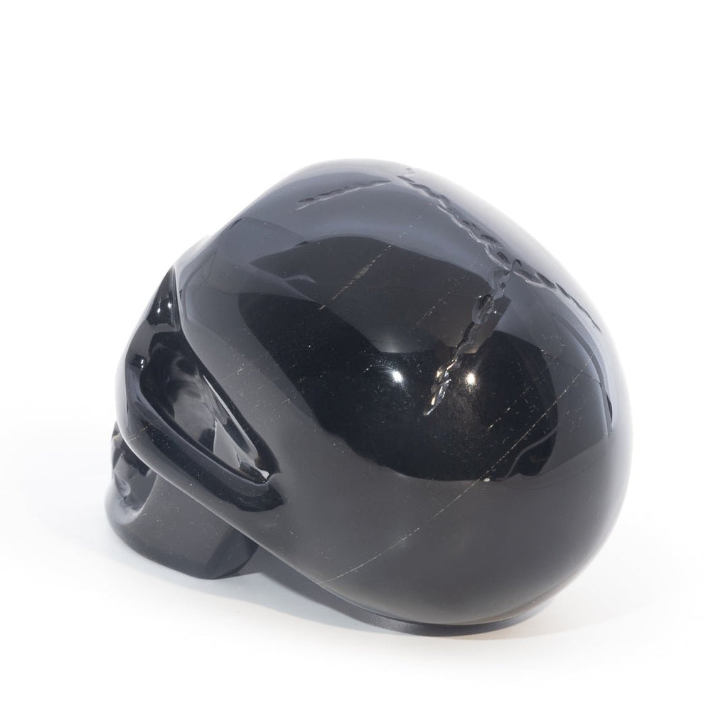 Gold Sheen Obsidian 4.1 Inch 1.04lb Hand Carved Crystal Skull - Mexico - LLF-003A - Crystalarium