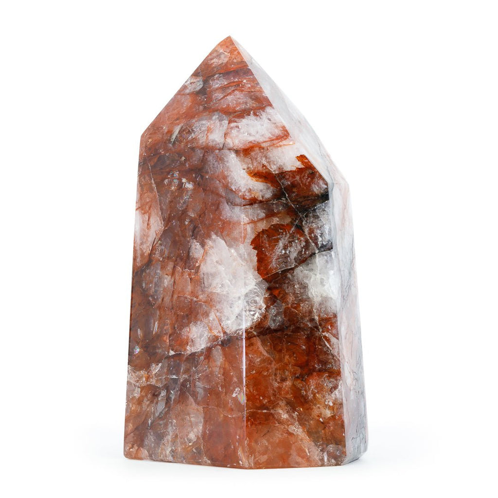 Heated "Hematoid" Iron in Quartz 6 Inch 2.89lb Polished Crystal Tower - Madagascar - KKH-063 - Crystalarium