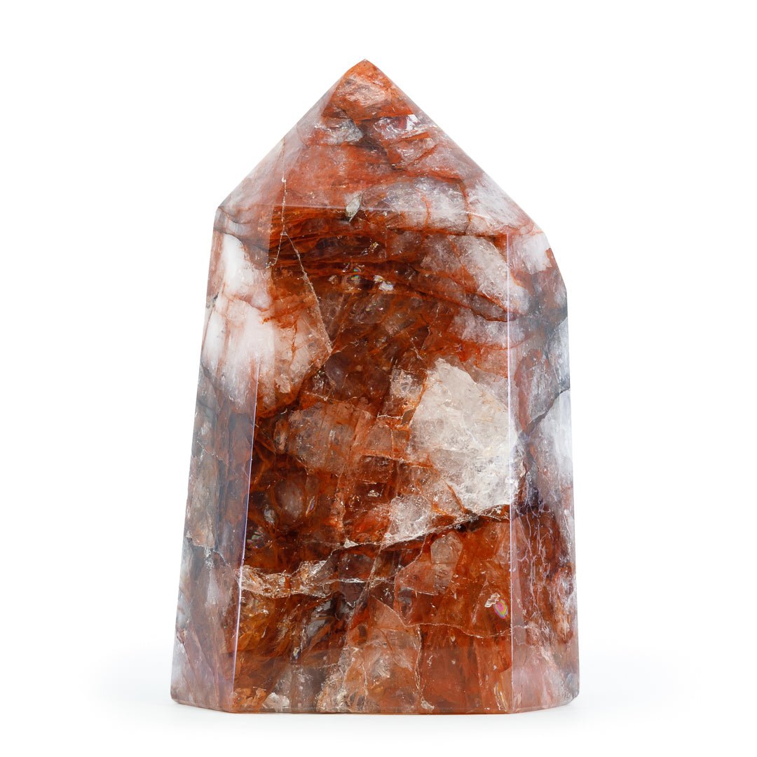Heated "Hematoid" Iron in Quartz 6 Inch 2.89lb Polished Crystal Tower - Madagascar - KKH-063 - Crystalarium