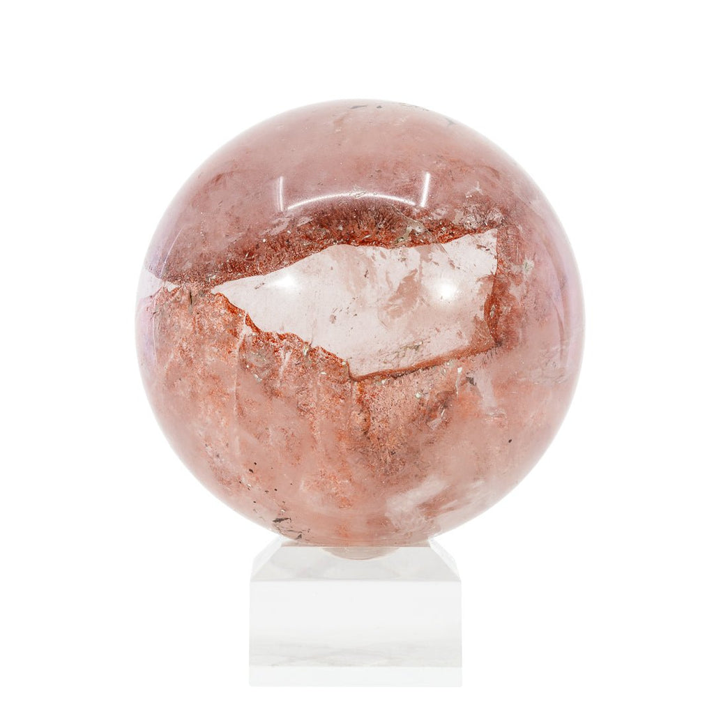 Lepidocrocite in Quartz 3.12 inch 686 gram Polished Crystal Sphere - India - DDL-082 - Crystalarium