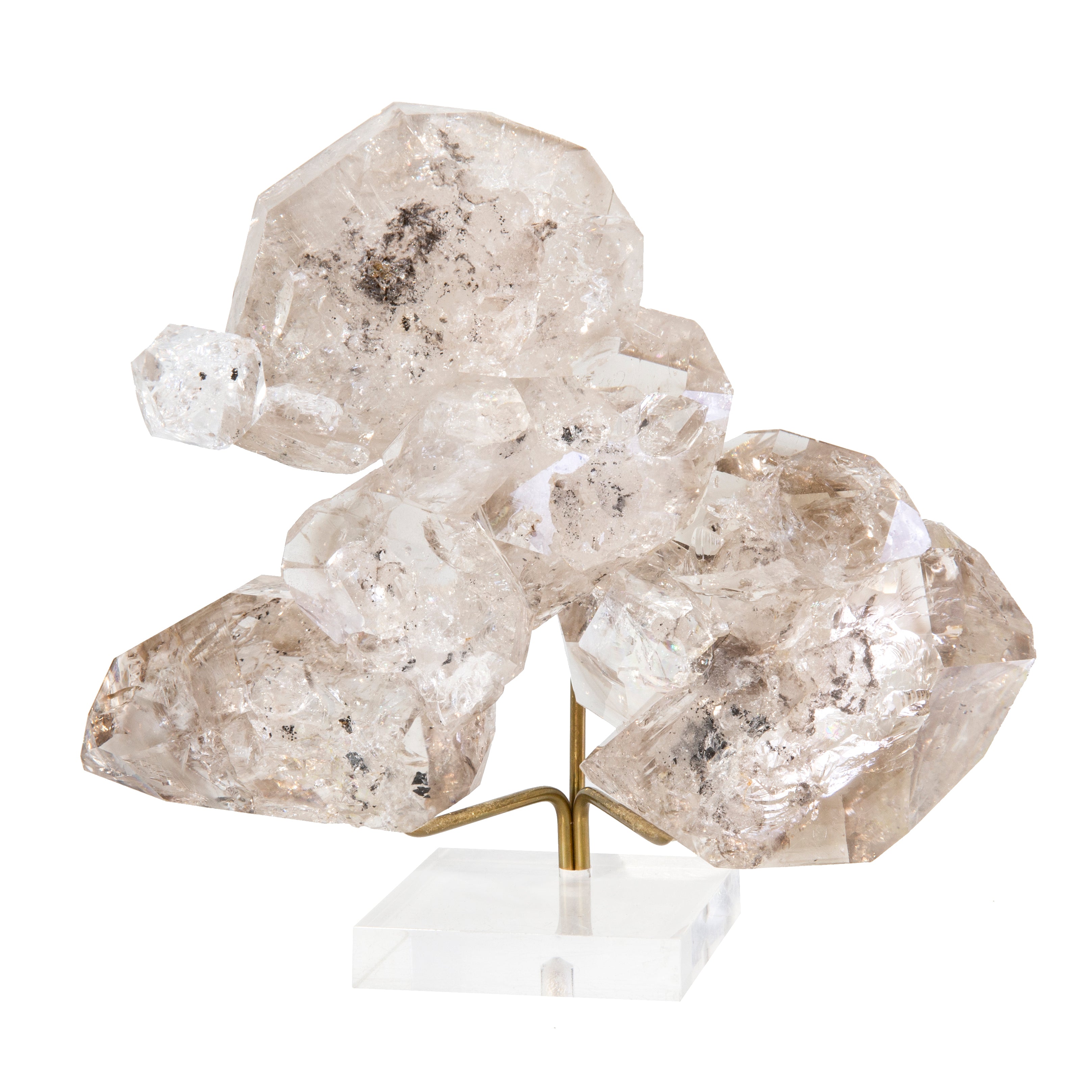 Exceptional Herkimer "Diamond" 6.5 inch 2.11 lb Crystal Chain Cluster - Herkimer, New York - JJX-184 - Crystalarium