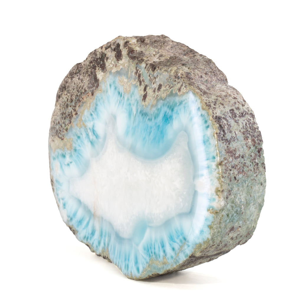 Larimar 5.6 inch 2.2lb Partial Polished Crystal Specimen - Dominican Republic - HHH-125 - Crystalarium