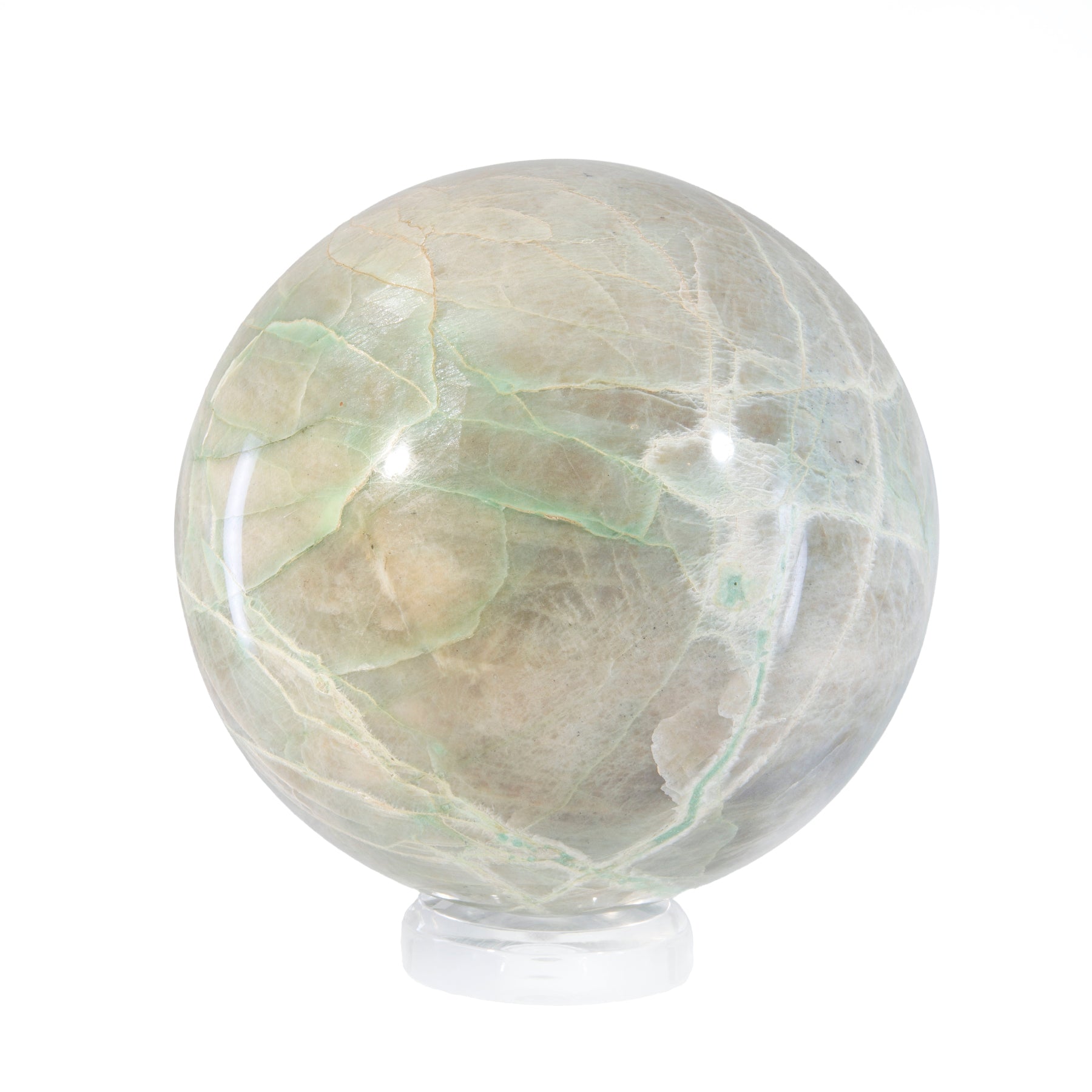 Garnierite 7.5 inch 22.42lb Polished Crystal Sphere - Madagascar - HHL-059 - Crystalarium