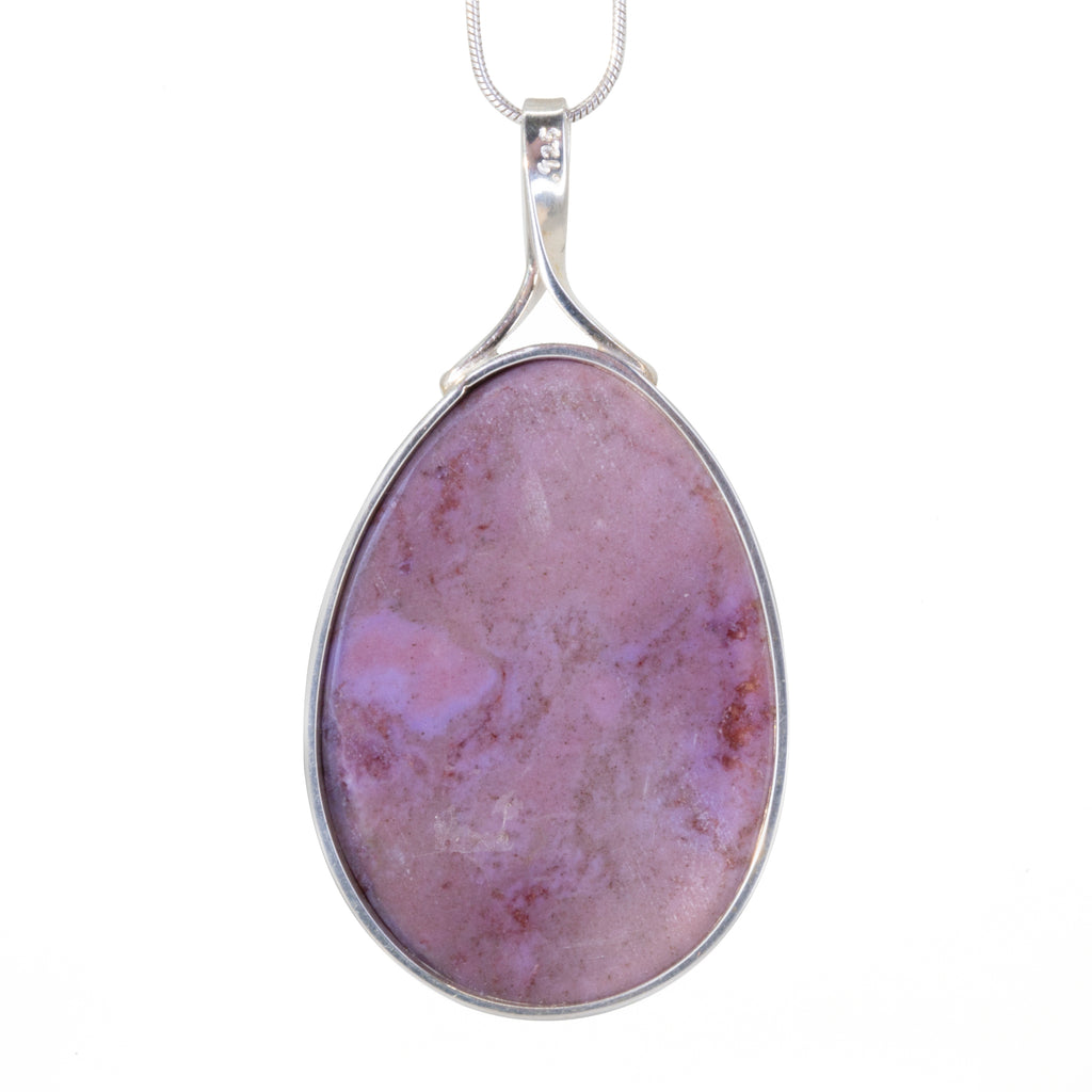Purple Jade 53.26 carat Cabochon Handcrafted Sterling Silver Pendant - HHO-070 - Crystalarium