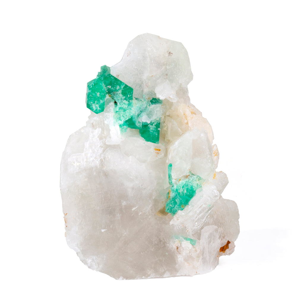 Emerald in Calcite Matrix 3 inch 172 grams Natural Crystal Specimen - Colombia - HHX-179 - Crystalarium