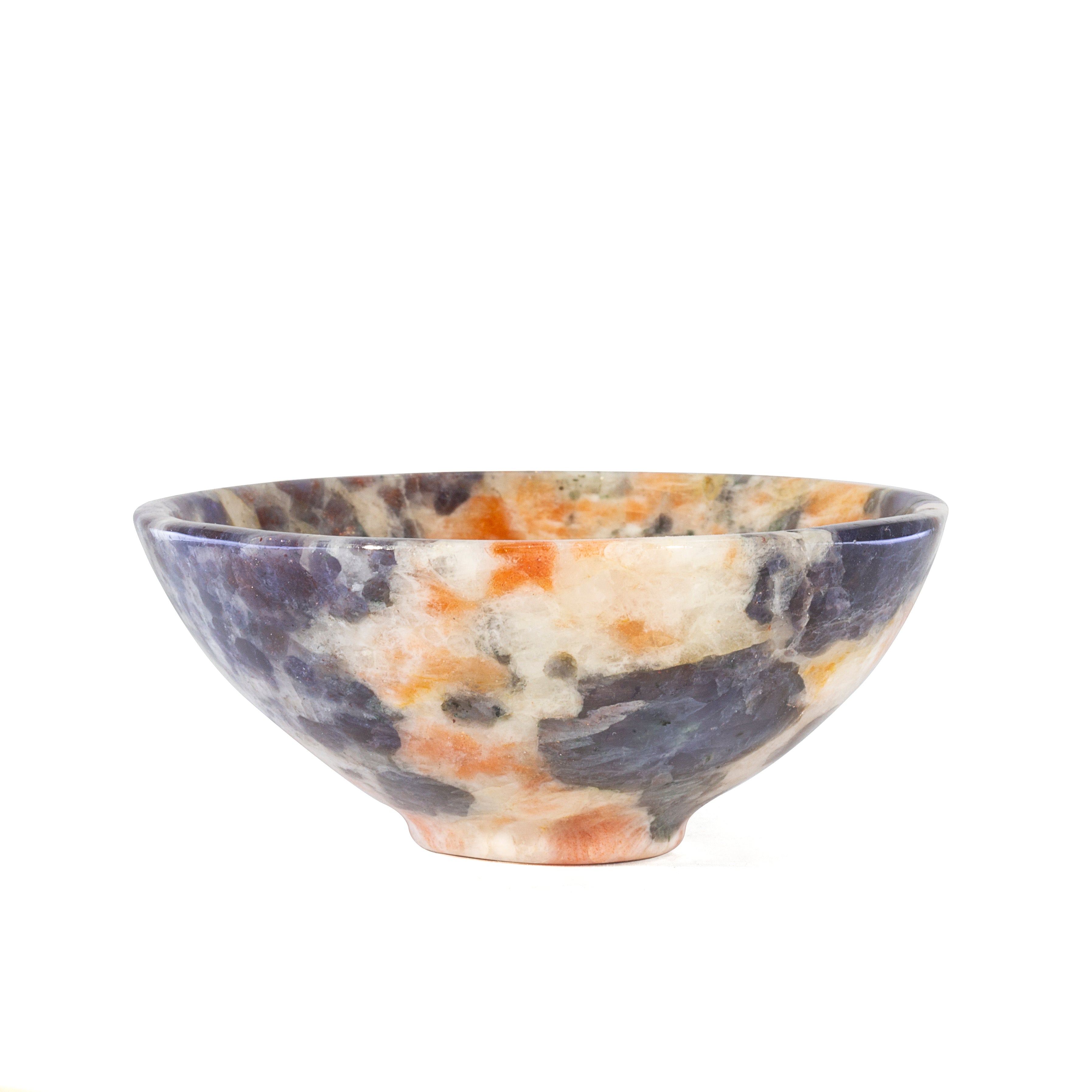 Iolite and Sunstone 3.1 inch 73.5 gram Polished Crystal Bowl - India - DDR-023 - Crystalarium