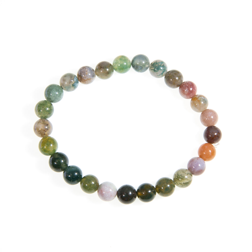 Fancy Jasper 8mm Beaded Bracelet - JJW-040 - Crystalarium