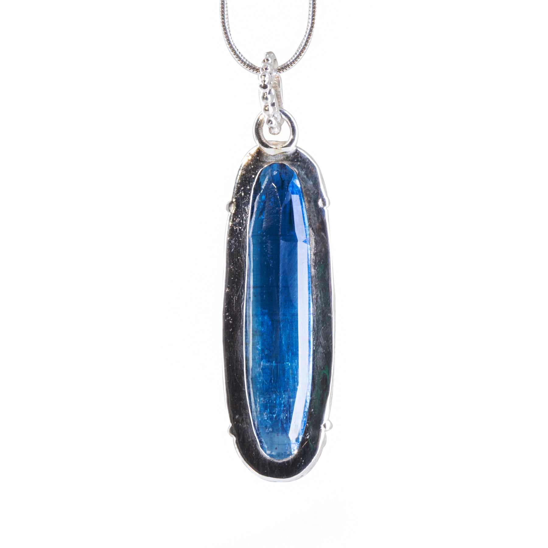 Kyanite 13.5 carat Faceted Gemstone Handcrafted Sterling Silver Pendant - EEO-154 - Crystalarium