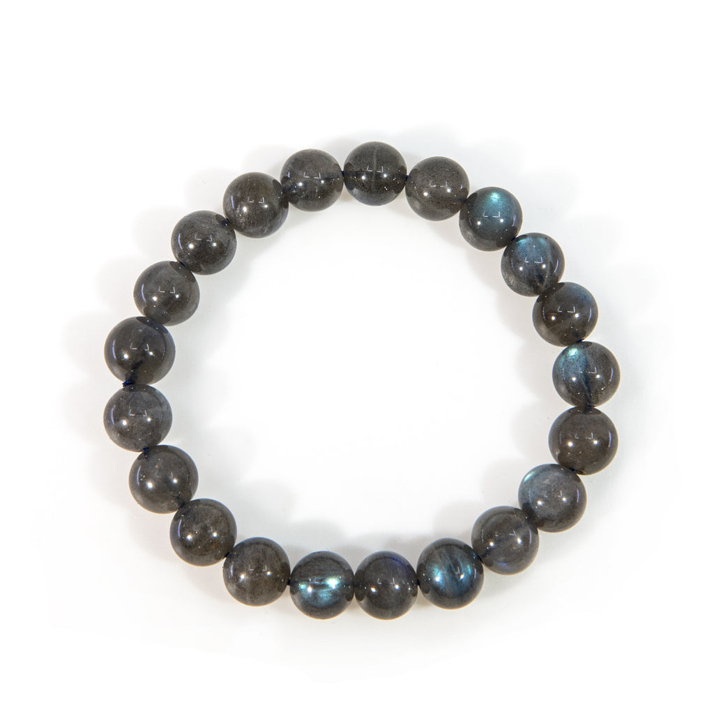 Labradorite 9mm Beaded Bracelet - JJW-050 - Crystalarium